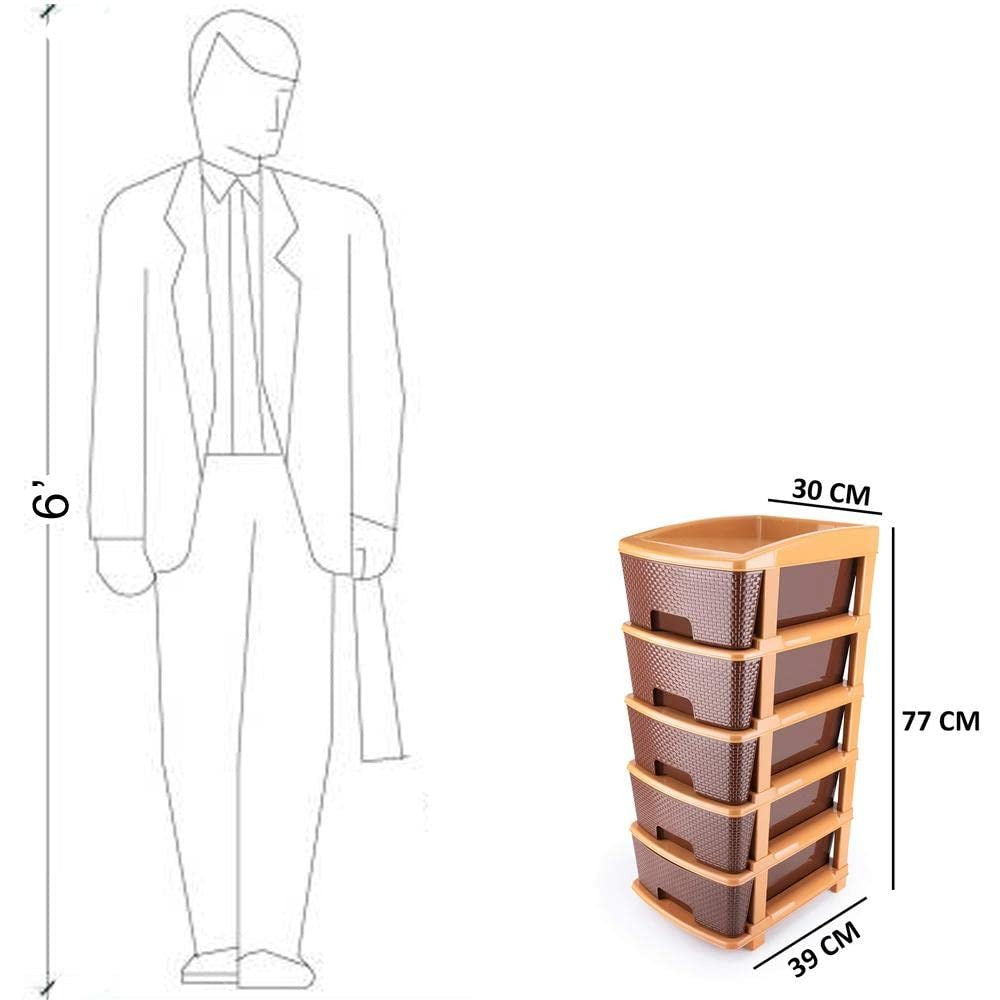 Close-up of a single drawer on the Organivo modular plastic drawer organizer.