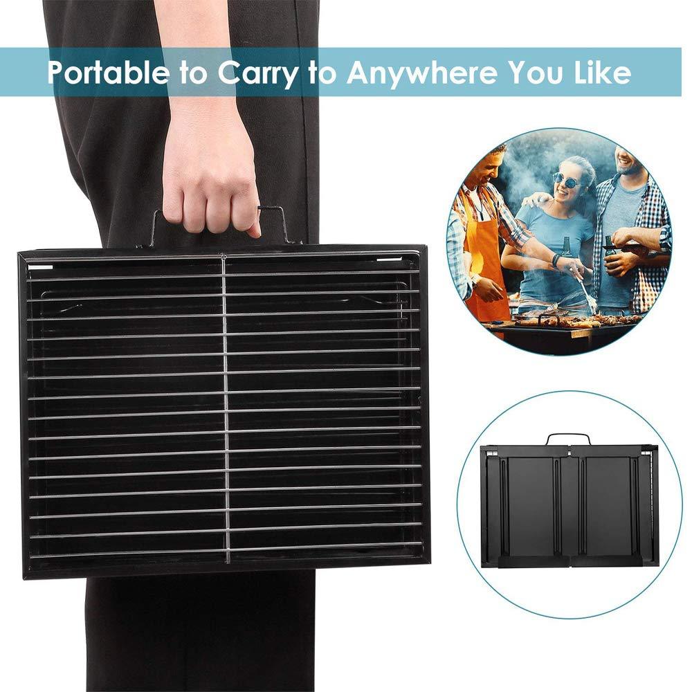 Side view of the Siplix portable BBQ grill, ideal for small spaces.