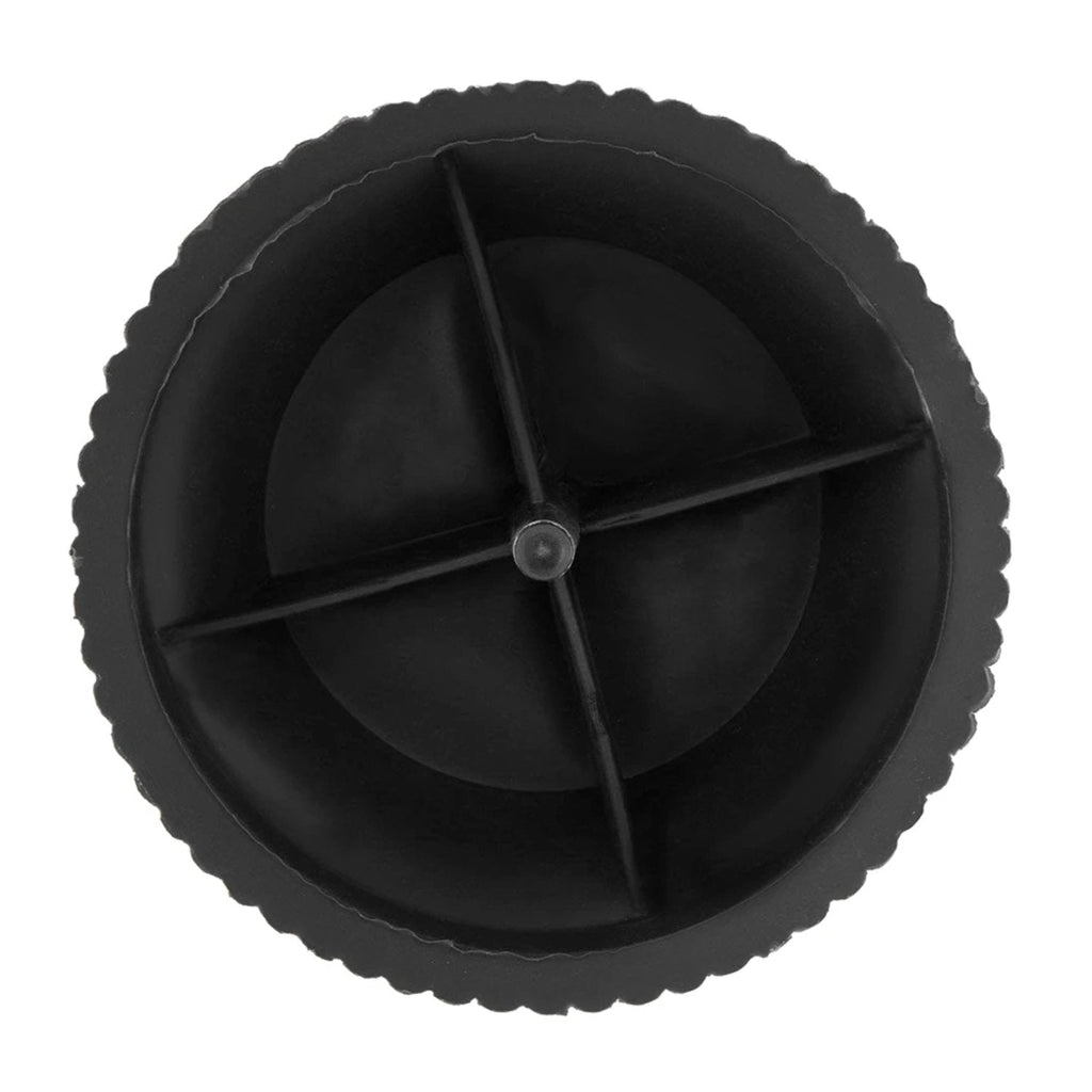 Angled view of a single heavy-duty plastic stand, suitable for various home appliances.