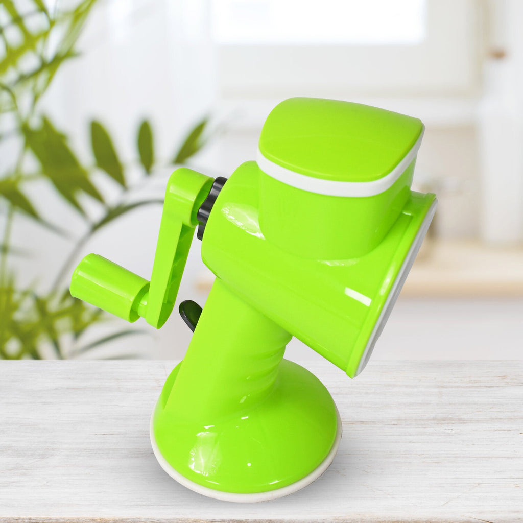 Dishwasher-safe, removable components of the Quickslice multi-functional vegetable cutter.