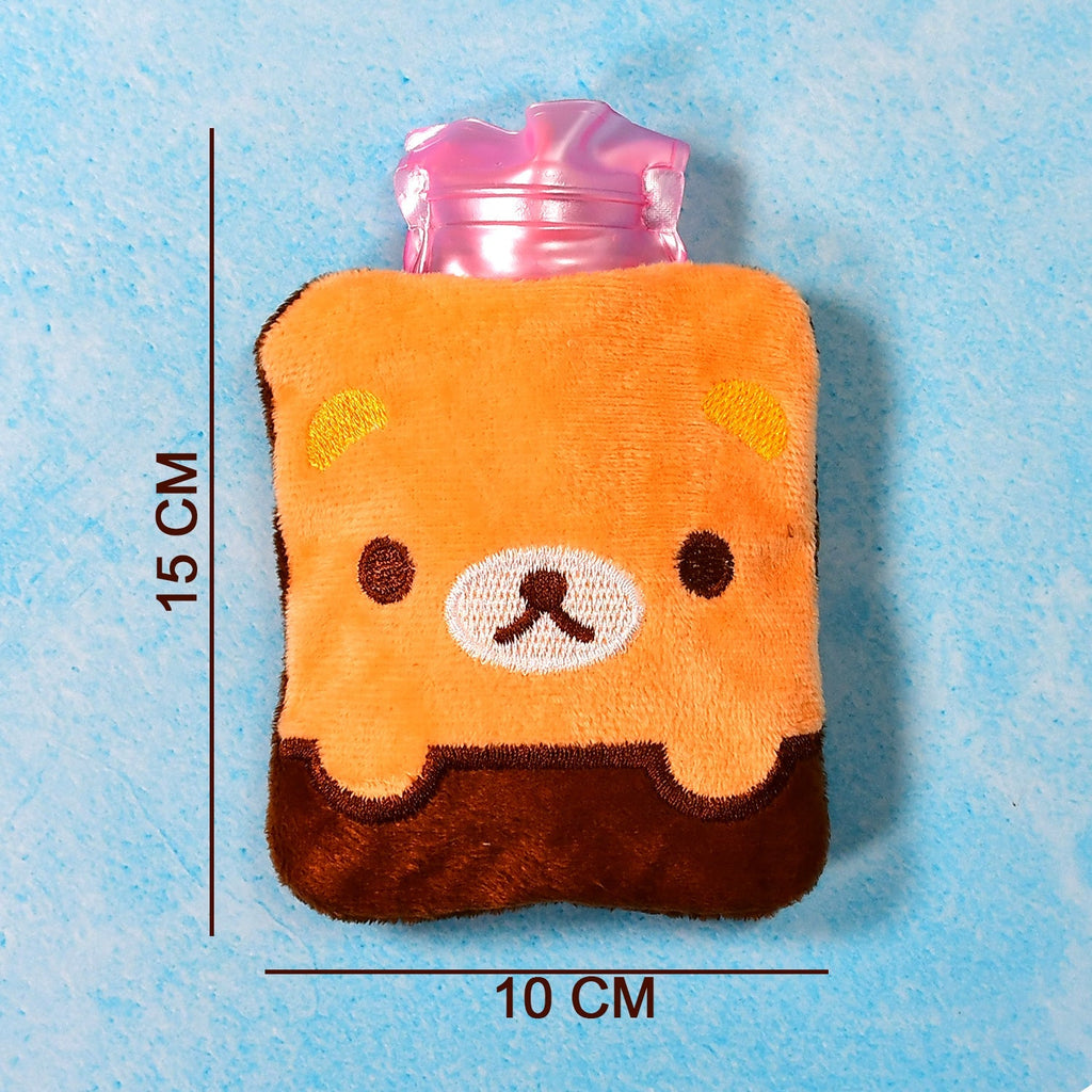 Top-down view of the panda hot water bag, showcasing the secure cap.