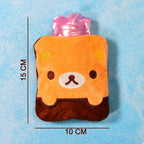 Top-down view of the panda hot water bag, showcasing the secure cap.