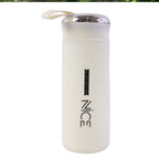 Glass water bottle suited for gym and office hydration