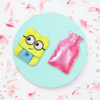 Close-up of the Minions hot water bag's secure screw cap.