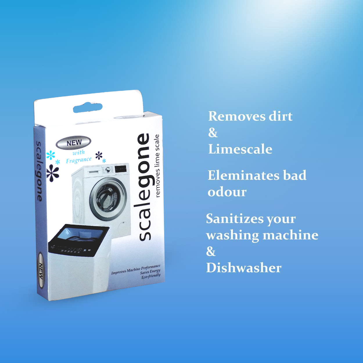 Storenzo 100gm descaler powder for washing machines, promoting a longer appliance life.
