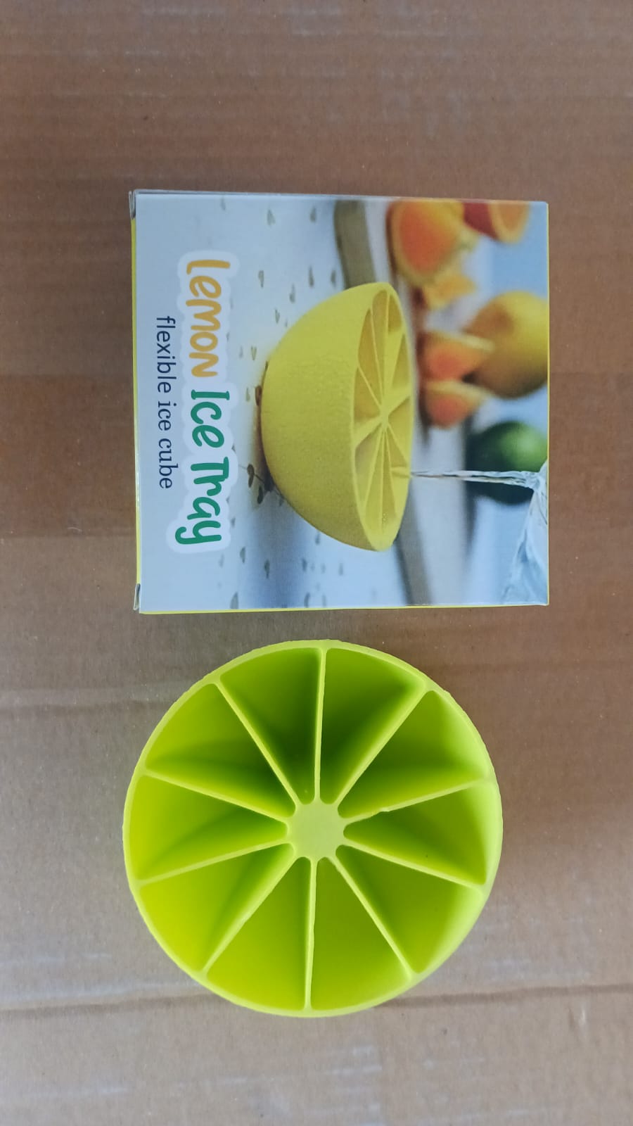 Lemon-shaped silicone ice cube tray by ChillPour perfect for parties and home use