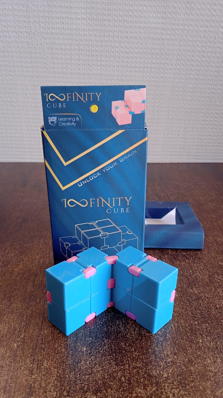 Infinity Cube folding fidget toy in colorful design for kids and adults