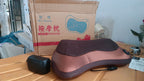 Another angle of the Velvet Wellness Professional Massage Pillow ready for use.