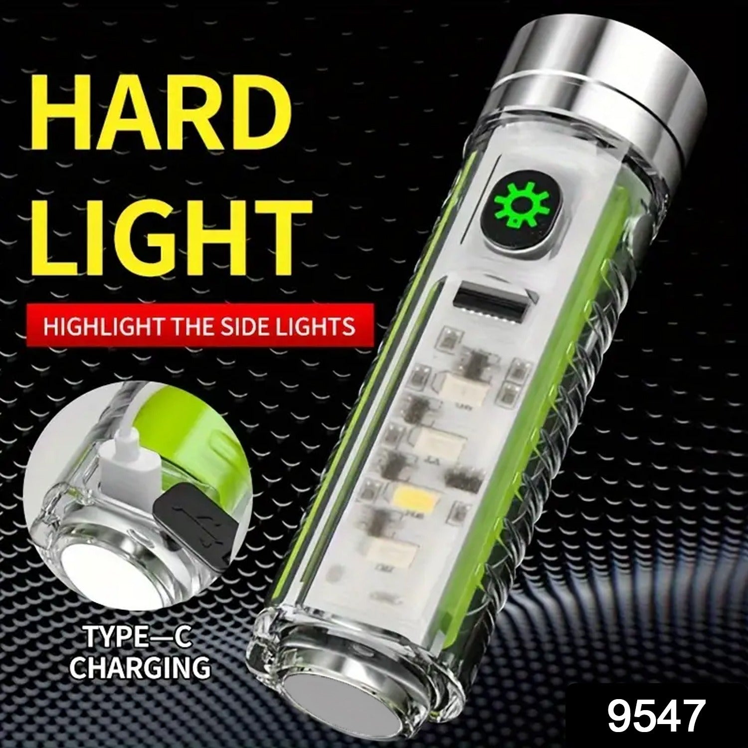 Durable USB rechargeable LED flashlight for outdoor use.