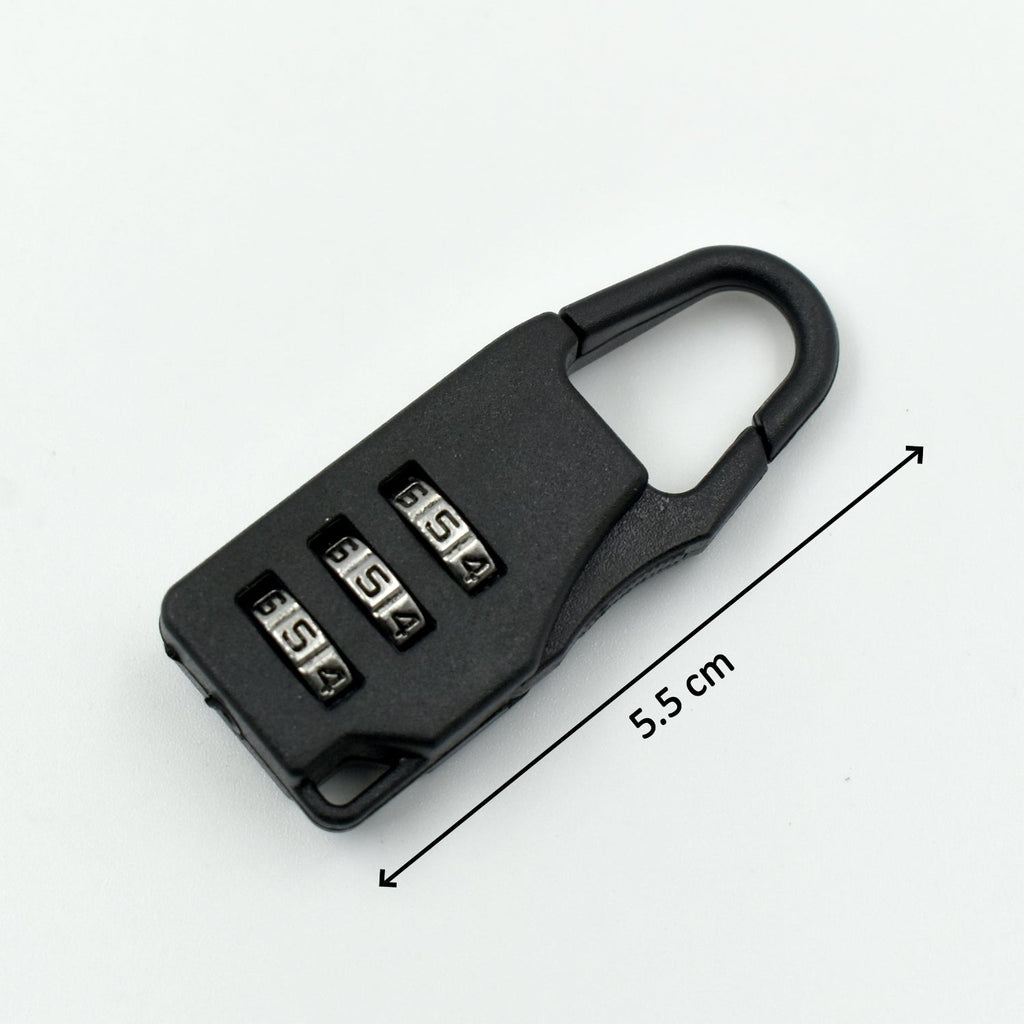 A person demonstrating how to set the combination on the 3-digit lock.