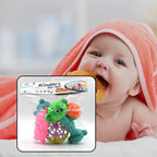A collection of safe and fun baby rattles and toys.