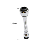 Adjustable sprinkler and sprayer head highlighting flexible design for home use.