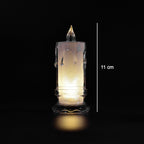 Overhead view of several Melted Design Flameless Candles, ideal for creating a festive Diwali display.
