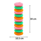 Efficient round nylon scrubbers, pack of 12, perfect for removing stubborn stains.