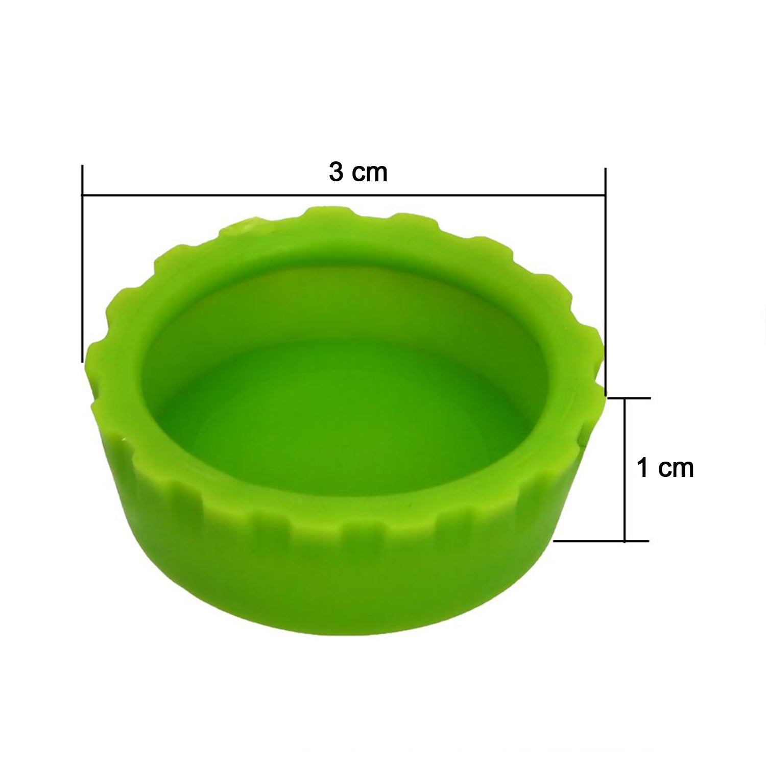 Detailed view of the flexible and durable silicone material of the bottle caps.