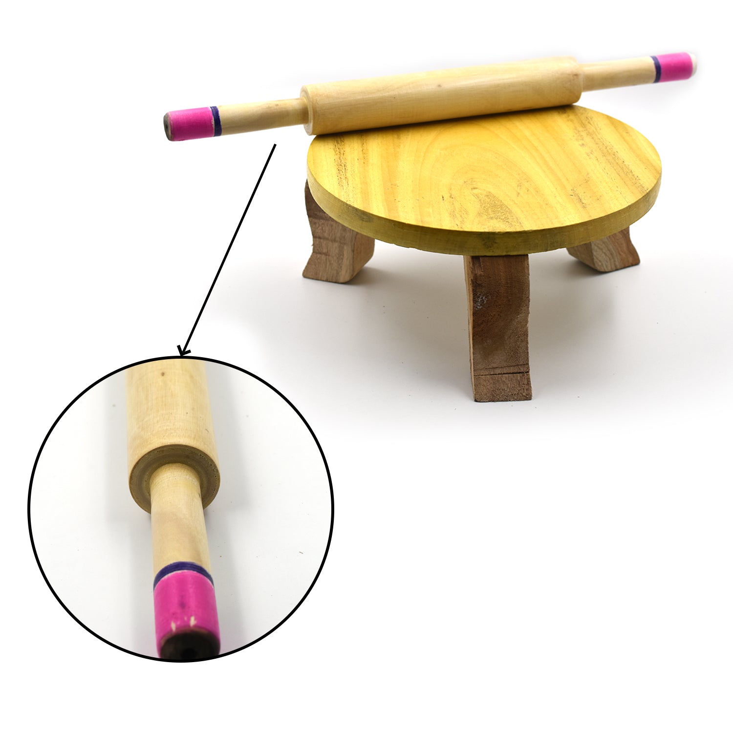 Sturdy wooden rolling pin, showcasing its comfortable grip for daily home cooking tasks.