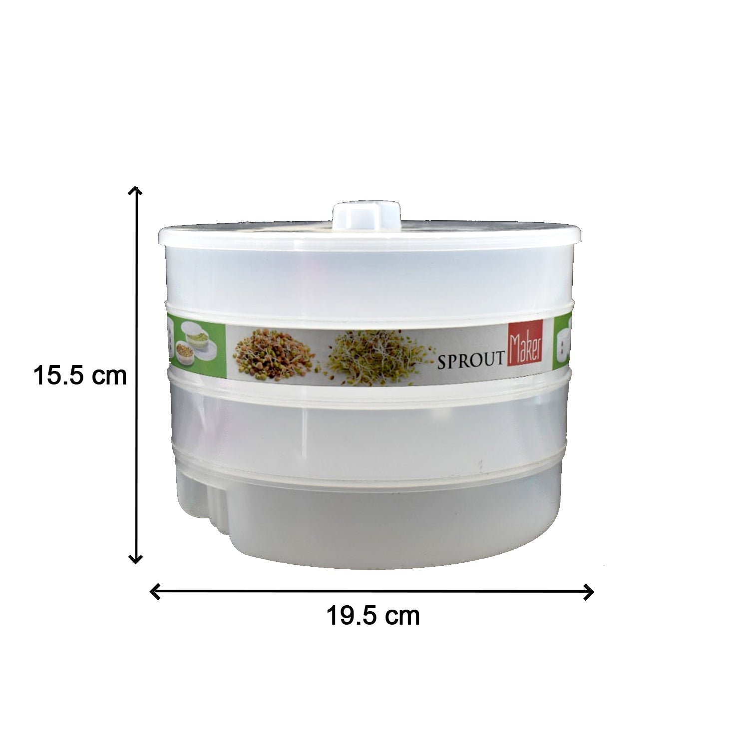 The Storenzo Sprout Maker 4 Layer on a kitchen counter, a convenient kitchen essential.