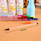 Close-up of the attractive Minions sketch pen case, showing pen arrangement.