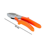 Side view of ergonomic garden scissors highlighting sharp blade and spring action.