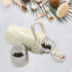 Close-up of the leak-proof screw-top lid on the stainless steel flask.