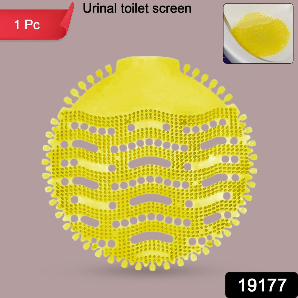 Close-up of scented urinal deodorizer mat suitable for commercial restroom use