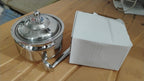 Isolated view of the Stainless Steel Ghee Pot, highlighting its sleek design.
