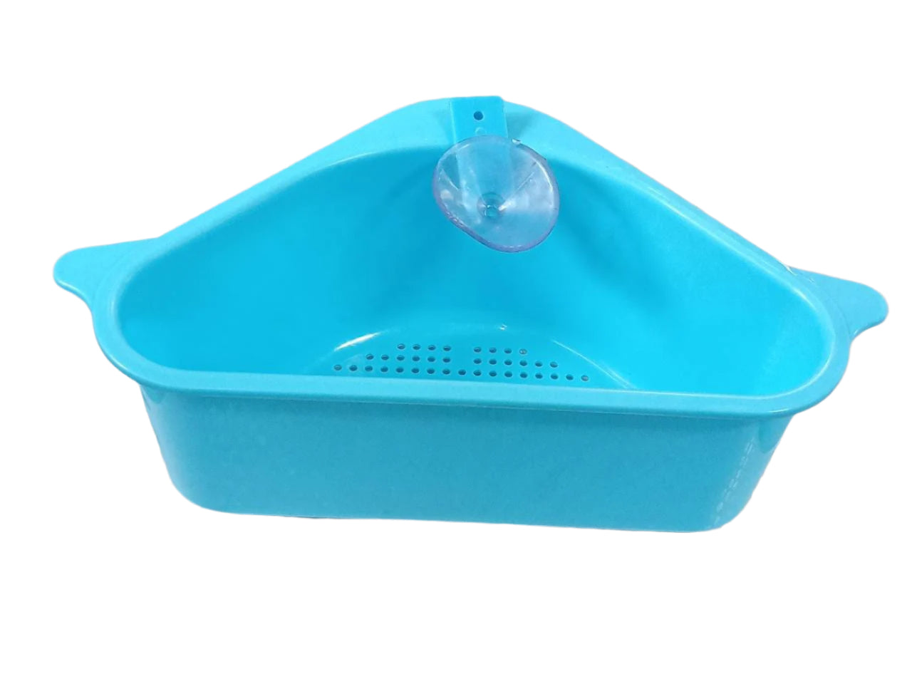 Stylish triangular sink caddy in a modern Indian kitchen setting.
