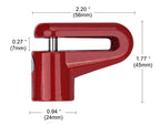 Secure padlock disc lock made of robust steel alloy for bike wheels.
