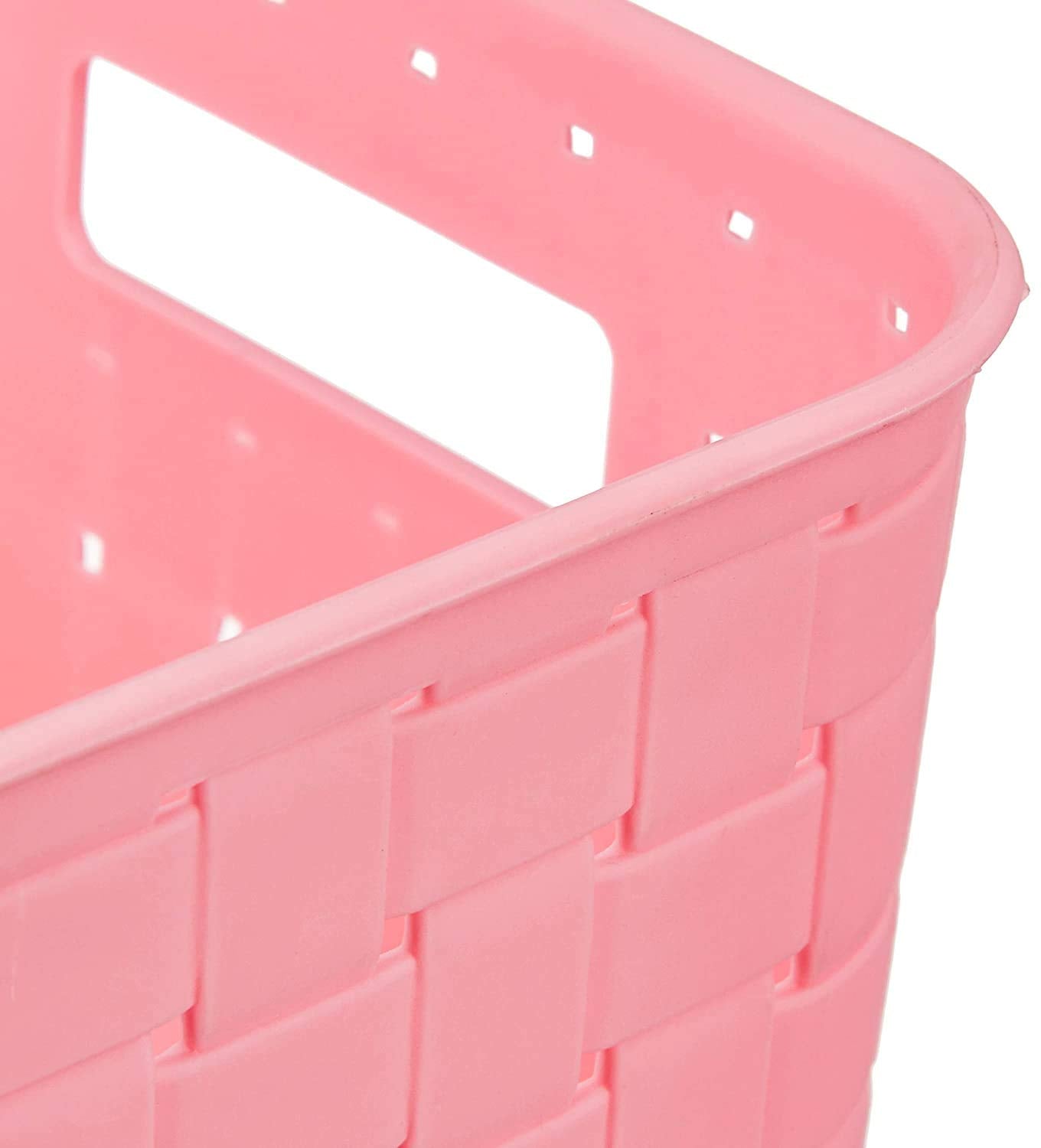 Sky blue storage baskets displayed, highlighting their sleek design.