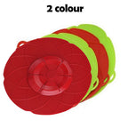 Heat-resistant Silicone Spill Stopper Lid protecting from spills.