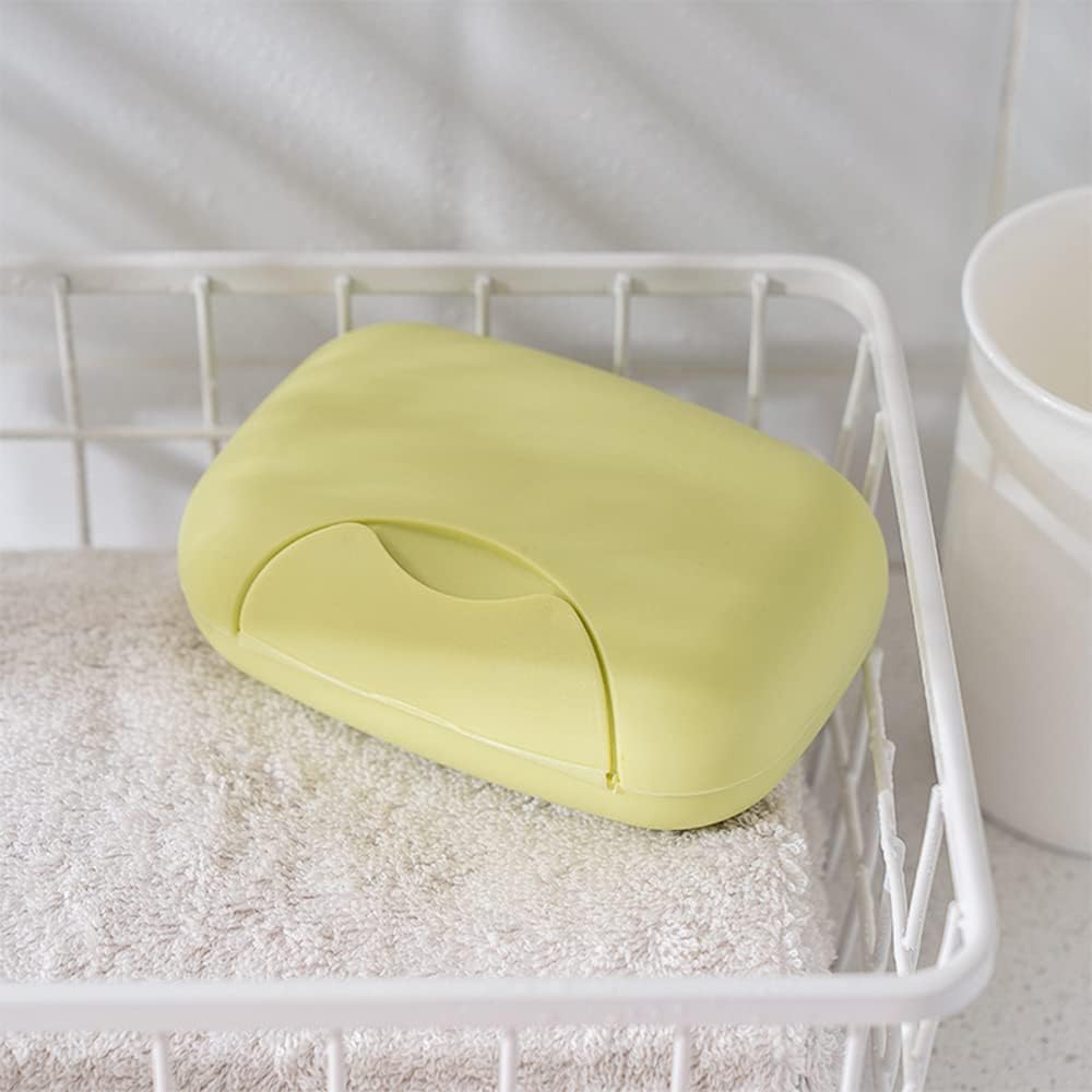 Top-down view of the waterproof Travel Soap Box, emphasizing its secure seal.