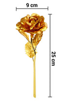 Reflective gold plated rose displayed in premium presentation box