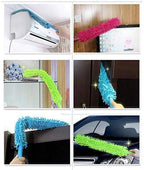 Foldable design of the fan cleaning tool, demonstrating its compact storage.