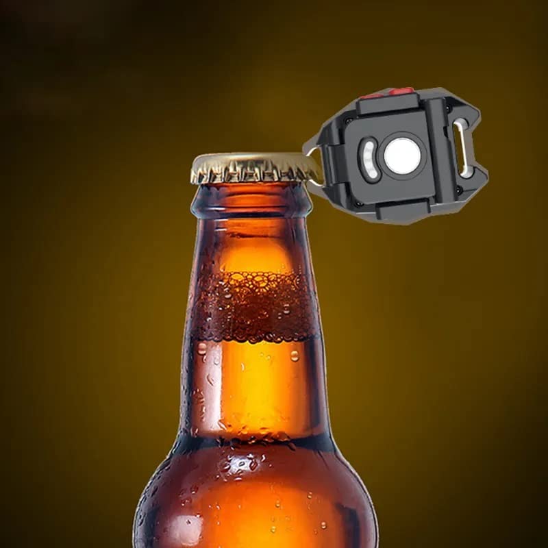 Close-up of the waterproof aluminium alloy body of the camping flashlight.