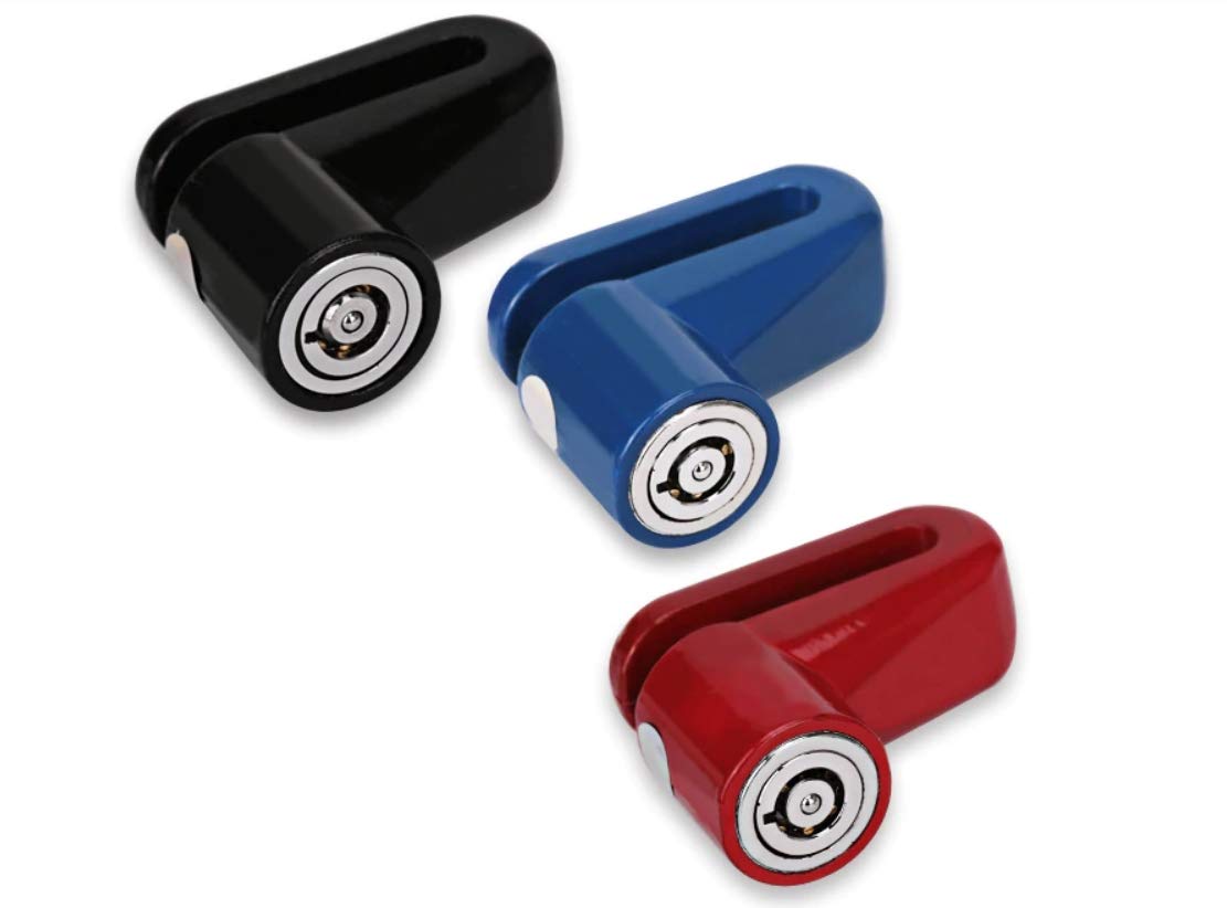 Compact and durable motorcycle disc lock for enhanced vehicle safety.