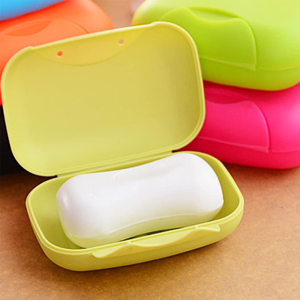 Waterproof Travel Soap Box made from durable plastic, shown closed.