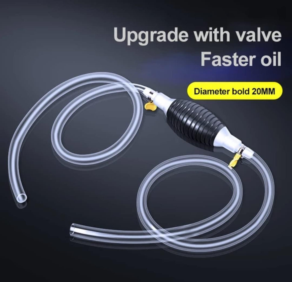 Manual liquid transfer pump, highlighting the hand-operated bulb for easy use.