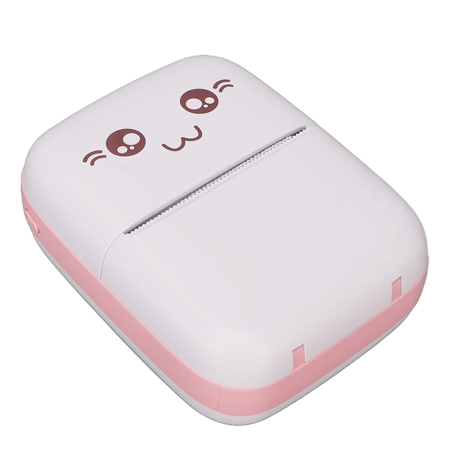Pocket Mini Printer shown alongside common items for scale, emphasizing its portable and compact size.