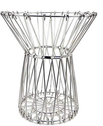 Versatile foldable fruit basket holding fresh apples and oranges, ready for display.