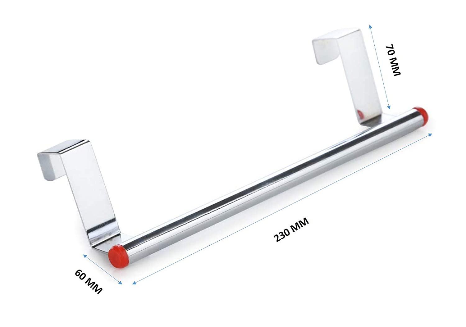 Detailed view of the durable stainless steel towel bar, perfect for daily use.