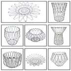 Modern chrome-finish foldable fruit basket adding a contemporary touch to home decor.