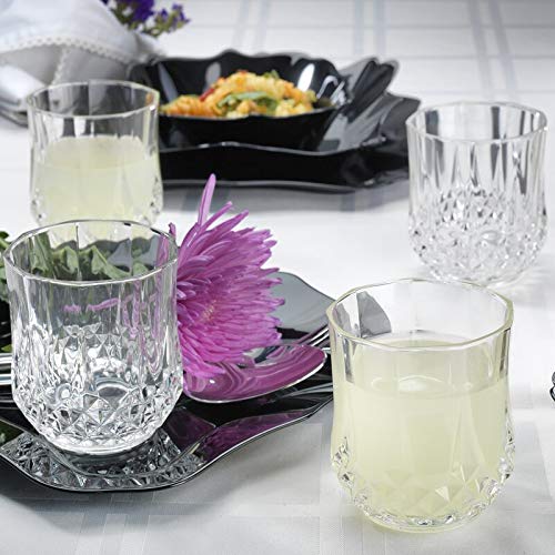 Close-up of the heavy unbreakable plastic glasses.