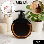 Close-up of leak-proof pump on liquid soap dispenser for easy refills