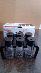 Kitchen spice jars with organizer stand to keep spices fresh