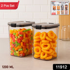 Lock & Lock 2-piece 1200 ML food storage containers with moisture-proof clip-lock lids