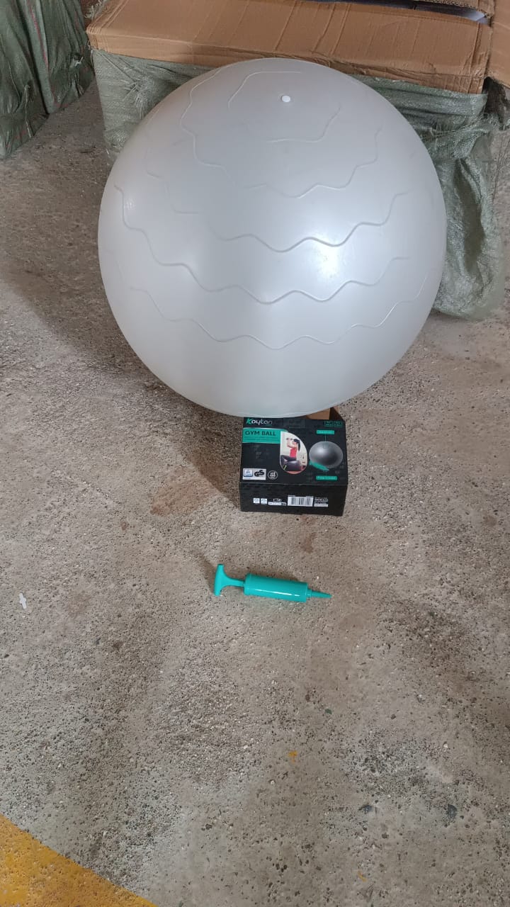Various fitness exercises demonstrated on a 75CM stability gym ball