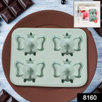 Close-up of the cartoon ice cube tray showing different shapes and easy ice removal.