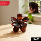 Close-up detail of floral design on plastic flower hair clip