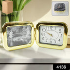 Foldable desk clock open displaying accurate time