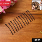 12-piece premium hair bobby pins set for non-slip hairstyling hold